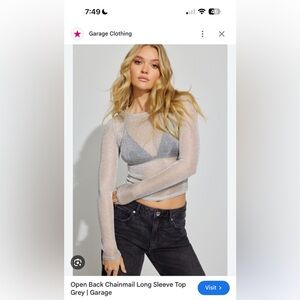 Silver garage mesh longsleeve